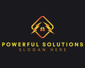 Residential Home Electricity logo design