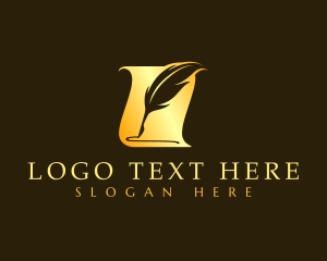 Quill Ink Writing Document Logo