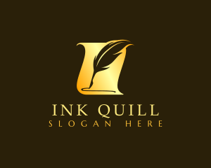 Quill Ink Writing Document logo design