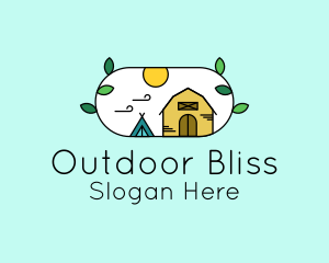 Barn Tent Camping logo design