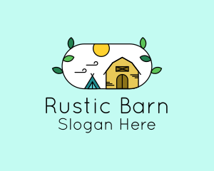 Barn Tent Camping logo design