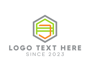 Geometric Hexagon House logo