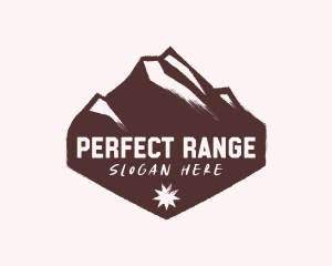 Mountain Hexagon Star Badge logo design