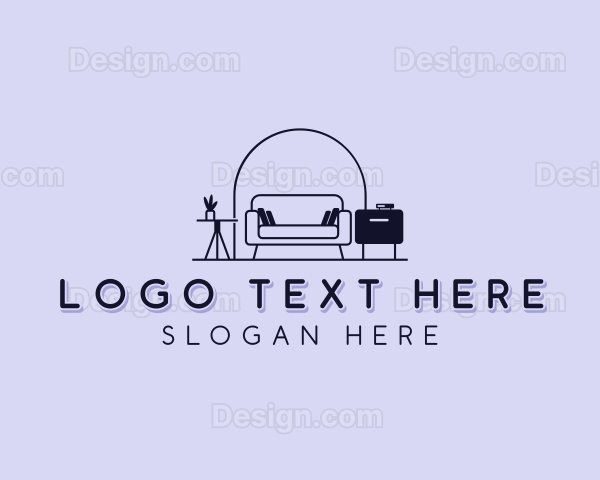 Sofa Furniture Interior Design Logo