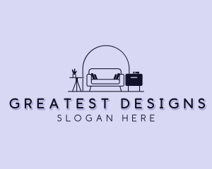 Sofa Furniture Interior Design logo design