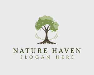 Natural Organic Tree logo design