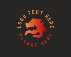 Flame Dragon Head Beast logo