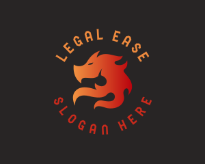 Flame Dragon Head Beast logo