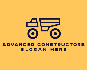 Minimalist Construction Truck logo design