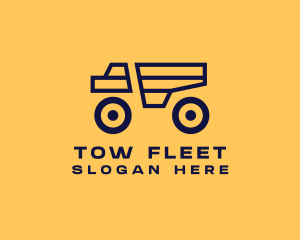 Minimalist Construction Truck logo design