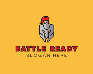 Knight Helmet Plume logo design