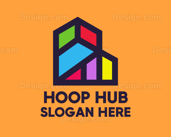 Colorful Geometric Building Logo