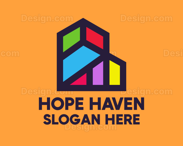 Colorful Geometric Building Logo