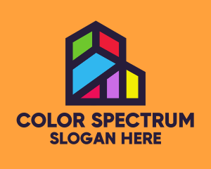 Colorful Geometric Building logo design