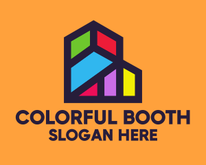 Colorful Geometric Building logo design