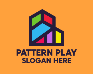 Colorful Geometric Building logo