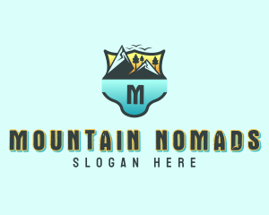 Outdoor Mountain Lake logo design