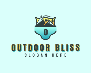 Outdoor Mountain Lake logo design