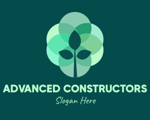 Green Plant Stained Glass logo design