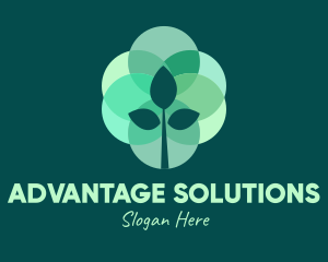 Green Plant Stained Glass logo design