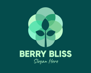 Green Plant Stained Glass logo design