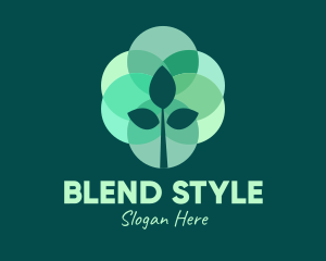 Green Plant Stained Glass logo design