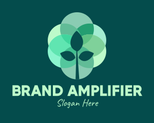 Green Plant Stained Glass logo design