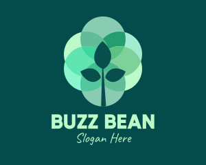 Green Plant Stained Glass logo design