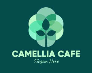 Green Plant Stained Glass logo design