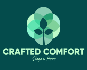 Green Plant Stained Glass logo design