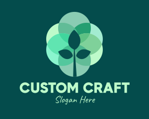 Green Plant Stained Glass logo design