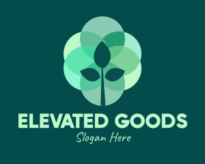 Green Plant Stained Glass logo design