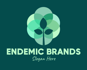 Green Plant Stained Glass logo design