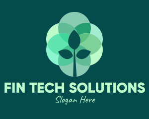 Green Plant Stained Glass logo design