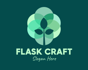 Green Plant Stained Glass logo design