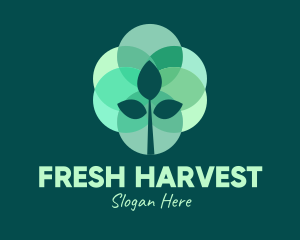 Green Plant Stained Glass logo design