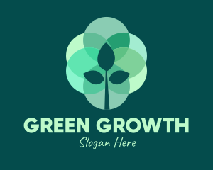 Green Plant Stained Glass logo design