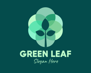 Green Plant Stained Glass logo design