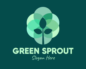 Green Plant Stained Glass logo design