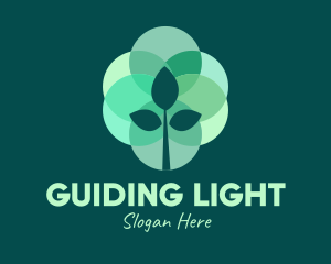 Green Plant Stained Glass logo design