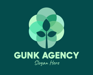 Green Plant Stained Glass logo design