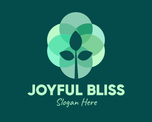 Green Plant Stained Glass logo design