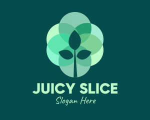 Green Plant Stained Glass logo design