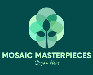 Green Plant Stained Glass logo design