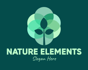 Green Plant Stained Glass logo design