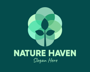 Green Plant Stained Glass logo design