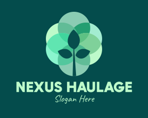 Green Plant Stained Glass logo design