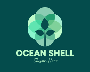 Green Plant Stained Glass logo design