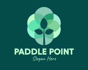 Green Plant Stained Glass logo design