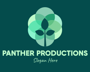 Green Plant Stained Glass logo design